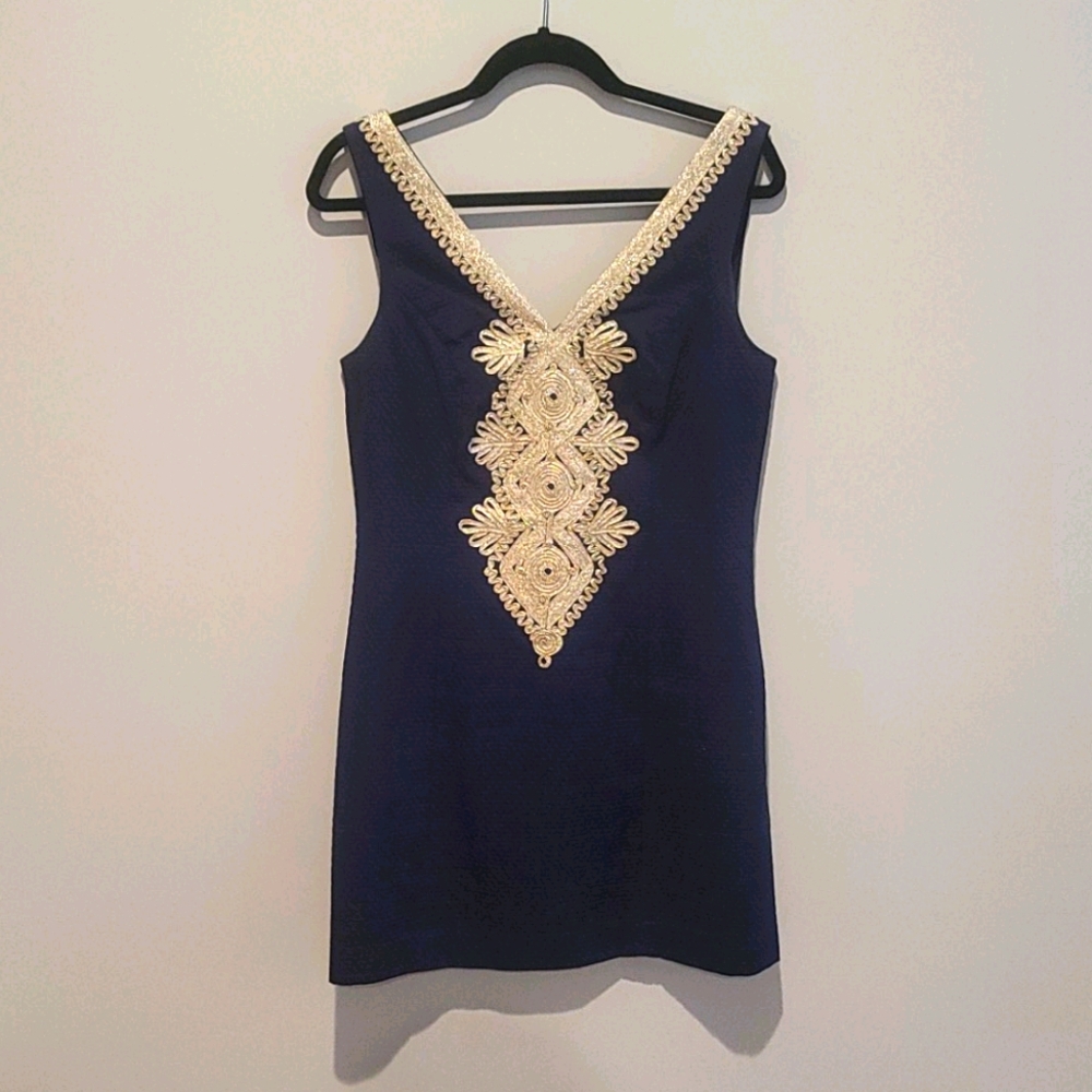 Lilly Pulitzer Junie Soutache Cotton Pique Dress